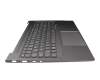 8SST61F50118 teclado incl. topcase original Lenovo DE (alemán) gris/canaso con retroiluminacion