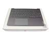 8SST61F50118 teclado incl. topcase original Lenovo DE (alemán) gris/canaso con retroiluminacion