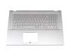 90NB0TW1-R30GE0 teclado incl. topcase original Asus DE (alemán) plateado/plateado