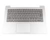 9Z.NSSBN.C0G teclado incl. topcase original Darfon DE (alemán) gris/plateado con retroiluminacion