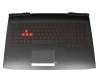 AEG3BG00010 teclado incl. topcase original HP DE (alemán) negro/rojo/negro con retroiluminacion 150W