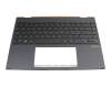 AEUJ5S0010 teclado incl. topcase original Quanta CH (suiza) gris/canaso con retroiluminacion