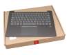 AM171000200KCS1 teclado incl. topcase original Lenovo DE (alemán) gris/canaso con retroiluminacion (fingerprint)