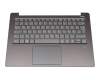 AM171000200KCS1 teclado incl. topcase original Lenovo DE (alemán) gris/canaso con retroiluminacion (fingerprint)