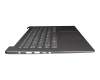 AM171000200KCS1 teclado incl. topcase original Lenovo DE (alemán) gris/canaso con retroiluminacion (fingerprint)