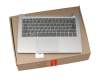 AM171000290 teclado incl. topcase original Lenovo DE (alemán) gris/plateado con retroiluminacion (fingerprint)