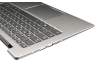 AM171000290 teclado incl. topcase original Lenovo DE (alemán) gris/plateado con retroiluminacion (fingerprint)