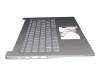 AM2WG000400 teclado incl. topcase original Acer DE (alemán) plateado/plateado con retroiluminacion