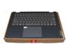 AM374000250 teclado incl. topcase original Lenovo US (Inglés) gris/azul con retroiluminacion