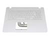 ASM17C26D0-5281 teclado incl. topcase original Asus DE (alemán) blanco/blanco