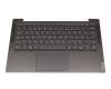 B190220A teclado incl. topcase original Lenovo DE (alemán) gris/canaso con retroiluminacion