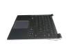 BA96-06410C teclado incl. topcase original Samsung DE (alemán) negro/negro con retroiluminacion