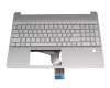 BJEPH4B5WII4H1 teclado incl. topcase original HP DE (alemán) plateado/plateado (Fingerprint)