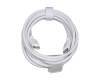 Cable de datos-/carga USB-C blanco 1,80m (USB 2.0 Type C to C; 20V 3.3A) para Huawei MateBook 13 (2020)