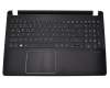 EAZRK002010-1 teclado incl. topcase original Acer DE (alemán) negro/negro