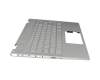 L15909-041 teclado incl. topcase original HP DE (alemán) plateado/plateado con retroiluminacion