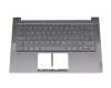 L1CZ17G0238 teclado incl. topcase original Lenovo DE (alemán) gris/canaso con retroiluminacion