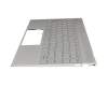 L24143-041 teclado incl. topcase original HP DE (alemán) plateado/plateado con retroiluminacion