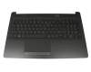 L24637-041 teclado incl. topcase original HP DE (alemán) negro/negro (aspecto de metal cepillado)