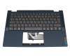 LCM19J16D0J686 teclado incl. topcase original Lenovo DE (alemán) gris oscuro/azul con retroiluminacion azul