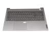 LCM19J36D0J686A teclado incl. topcase original Lenovo DE (alemán) plateado/canaso con retroiluminacion