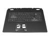 LG05P_N16B3L teclado incl. topcase original Acer DE (alemán) negro/blanco/negro con retroiluminacion