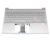 M14596-041 teclado incl. topcase original HP DE (alemán) plateado/plateado con retroiluminacion