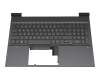 M75709-041 teclado incl. topcase original HP DE (alemán) gris/canaso con retroiluminacion