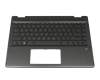 NBLBJA teclado incl. topcase original HP DE (alemán) negro/negro con retroiluminacion