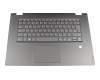 SN20M61689 teclado incl. topcase original Lenovo DE (alemán) gris/canaso con retroiluminacion