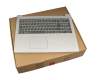 SN20M63112 teclado incl. topcase original Lenovo DE (alemán) gris/plateado (Fingerprint)