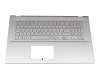 SN20U63575-01 teclado incl. topcase original Asus DE (alemán) plateado/plateado con retroiluminacion