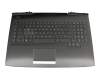 SP5CD9425FWB teclado incl. topcase original HP DE (alemán) negro/negro con retroiluminacion