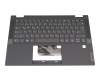 Teclado incl. topcase DE (alemán) gris/canaso (Fingerprint) original para Lenovo IdeaPad Flex 5-14ARE05 (81X2)