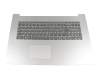 Teclado incl. topcase DE (alemán) gris/plateado original para Lenovo IdeaPad 330-17IKB (81DM)