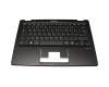 Teclado incl. topcase DE (alemán) negro/negro original para Emdoor NT16H