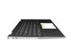 Teclado incl. topcase DE (alemán) negro/plateado/negro sin retroiluminación original para HP Pavilion x360 14-dw1000